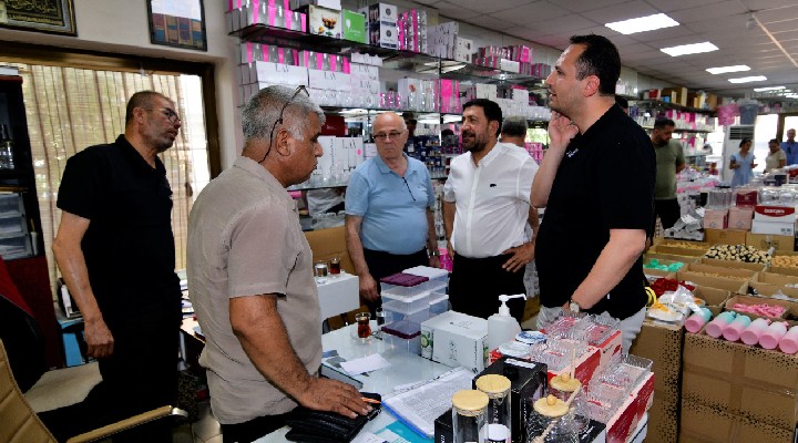Başkan Eşki’den Fincancılar Çarşısı ziyareti
