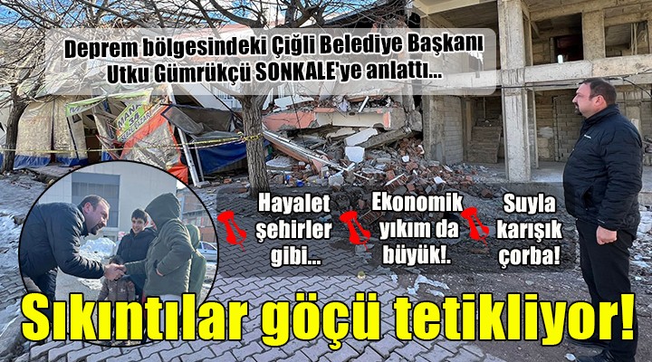 Başkan Gümrükçü deprem bölgesinde...  Sıkıntılar göçü tetikliyor 