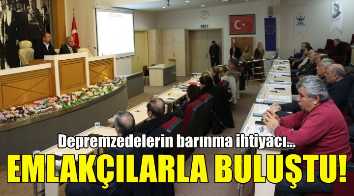 Başkan Gümrükçü emlakçılarla buluştu!