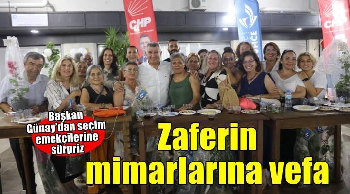 Başkan Günay’dan seçim zaferinin mimarlarına büyük sürpriz