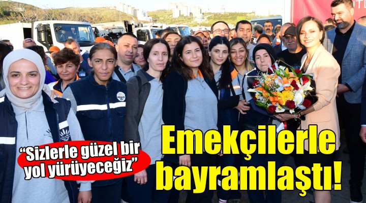 Başkan Helil Kınay emekçilerle bayramlaştı!