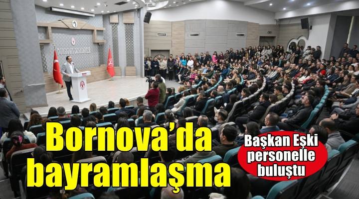 Başkan Ömer Eşki mesai arkadaşlarıyla bayramlaştı