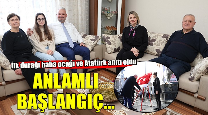 Başkan Pehlivan ın ilk durağı baba ocağı ve Atatürk anıtı oldu!