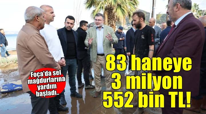 Başkan Saygılı duyurdu: Foça’da selden etkilenen vatandaşlara yardım başladı
