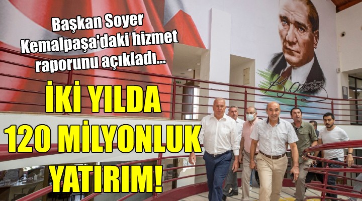 Başkan Soyer Kemalpaşa daki hizmet raporunu açıkladı... İKİ YILDA 120 MİLYONLUK YATIRIM!