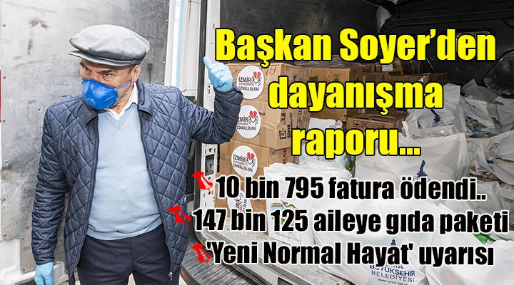 Başkan Soyer den  Dayanışma  raporu...