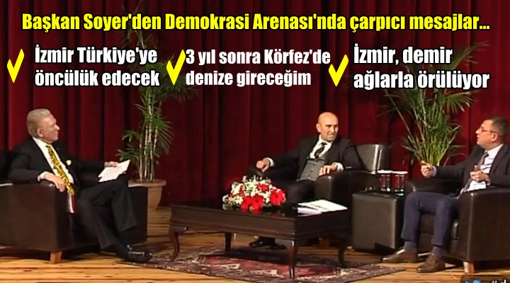 Başkan Soyer den Demokrasi Arenası nda çarpıcı mesajlar...