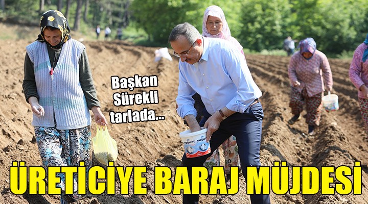 Başkan Sürekli tarlada... Üreticiye baraj müjdesi