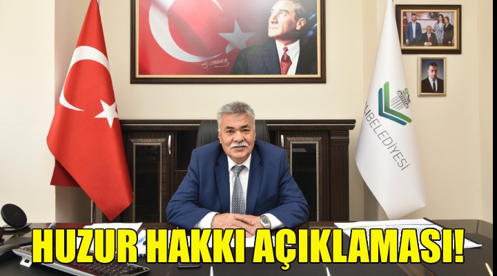 Başkan Tekin den huzur hakkı açıklaması!