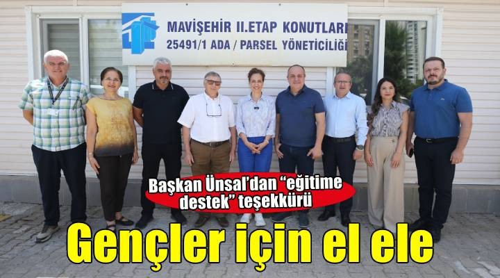 Başkan Ünsal’dan eğitime destek teşekkürü
