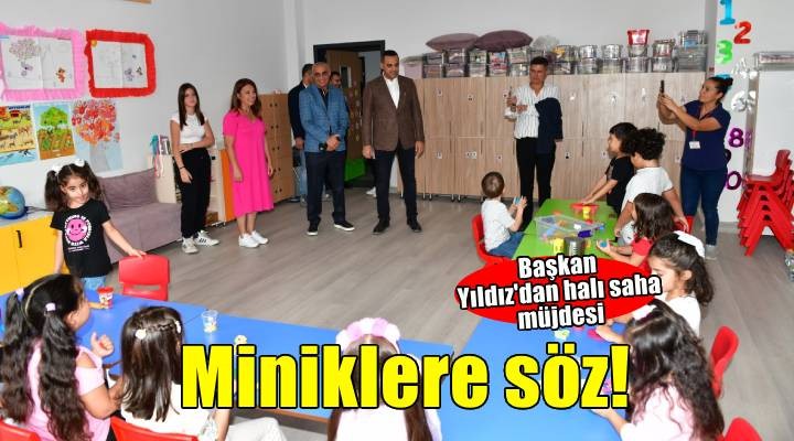Başkan Yıldız’dan miniklere halı saha sözü