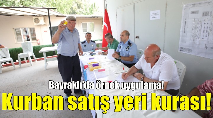 Bayraklı’da kurban satış yeri kurası!