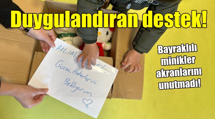 Bayraklılı miniklerden duygulandıran destek!