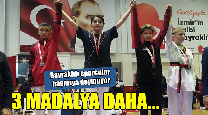 Bayraklılı sporculardan 3 madalya daha