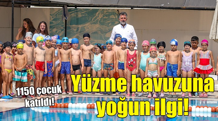 Bayraklı’nın yüzme havuzuna yoğun ilgi!