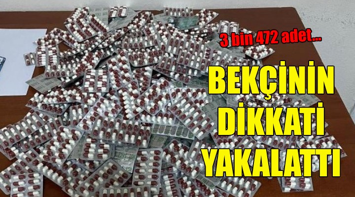 Bekçinin dikkati sayesinde yakalandı!