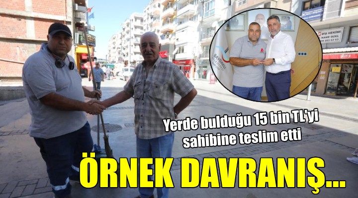 Belediye işçisinden örnek davranış...