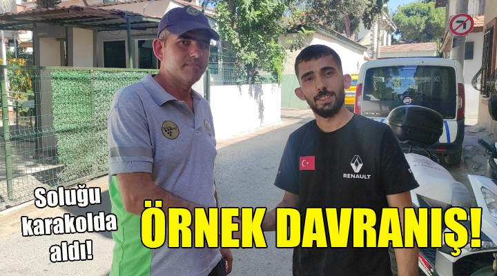 Belediye işçisinden örnek davranış!