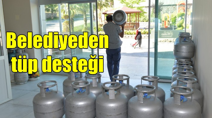 Belediyeden tüp desteği