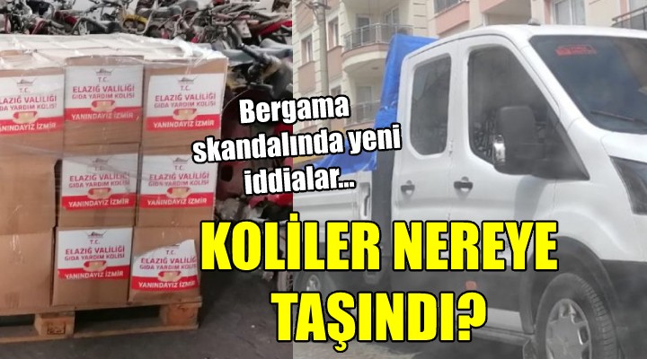 Bergama da Ramazan kolisine dönüştürülen depremzede yardımları başka yere taşındı