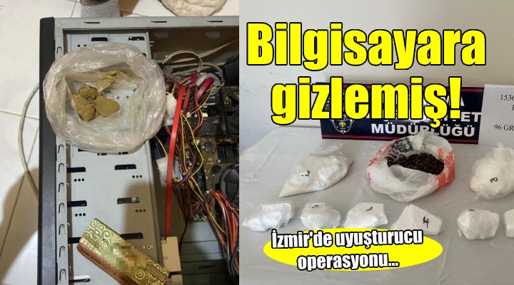 Bilgisayar kasasından uyuşturucu çıktı!