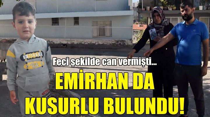 Bilirkişi Emirhan ı da kusurlu buldu!