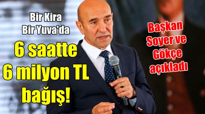 Bir Kira Bir Yuva ya 6 saatte 6 milyon TL bağış!