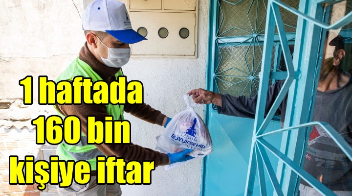 Bir haftada 160 bin kişilik iftar