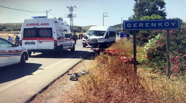 Böcek ilaçlama minibüsüne çarpıp can verdi!