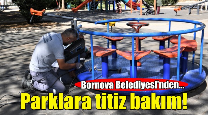 Bornova Belediyesi’nden parklara titiz bakım!
