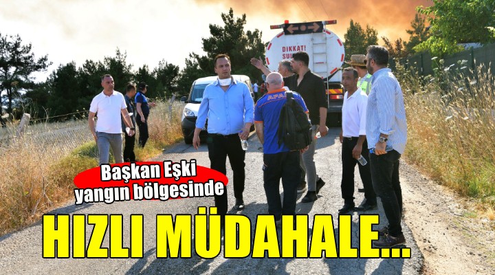 Bornova Yakaköy yangınına hızlı müdahale...