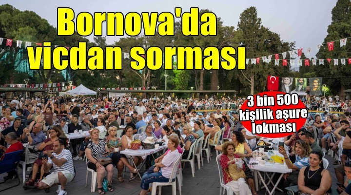 Bornova'da 3bin 500 kişilik aşure lokması paylaşıldı
