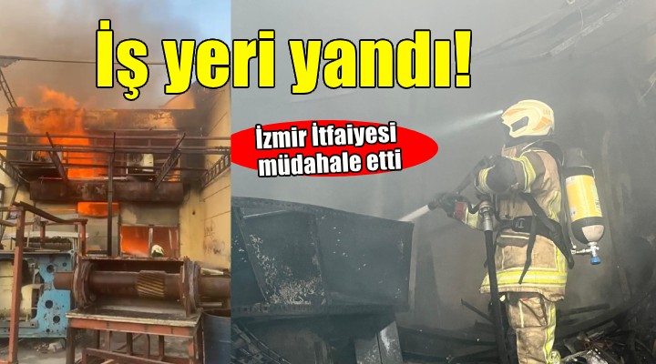 Bornova da iş yeri yangını