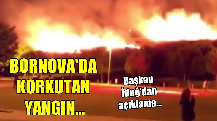 Bornova da korkutan yangın...