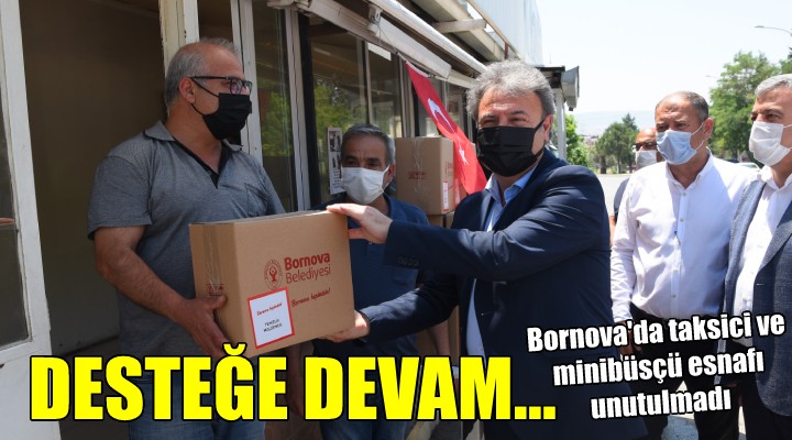 Bornova da taksici ve minibüsçü esnafına destek