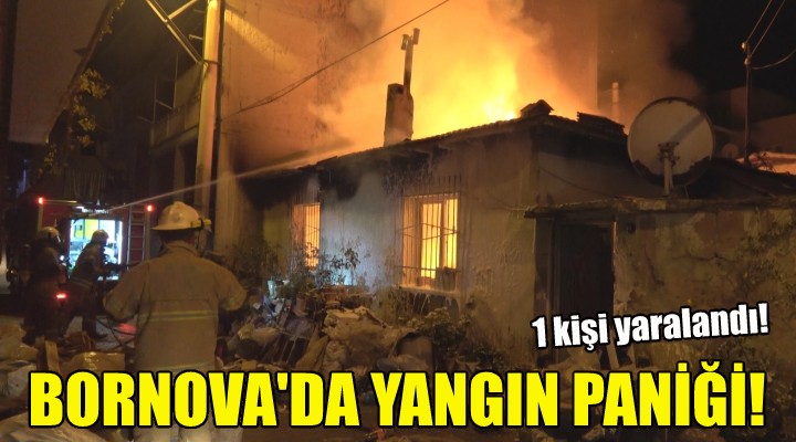 Bornova da tek katlı ev alev, alev yandı!