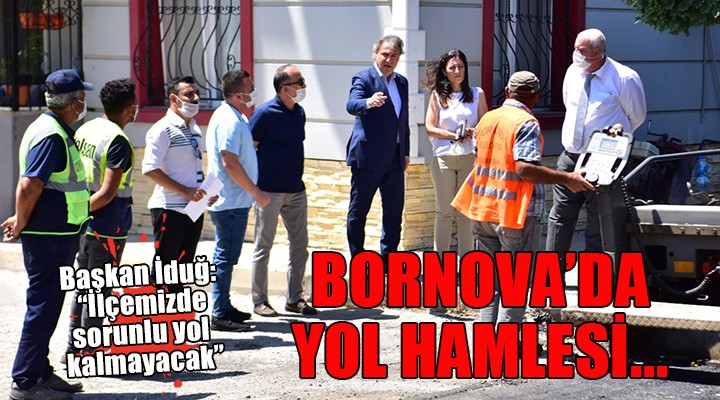 Bornova da yol hamlesi