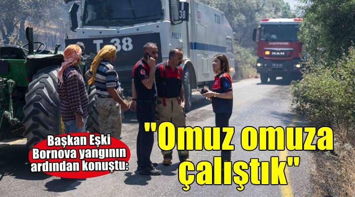 Bornova’da Homeros Vadisi yangınına anında müdahale