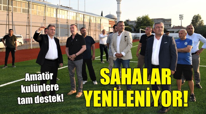 Bornova’da futbol sahaları yenileniyor!