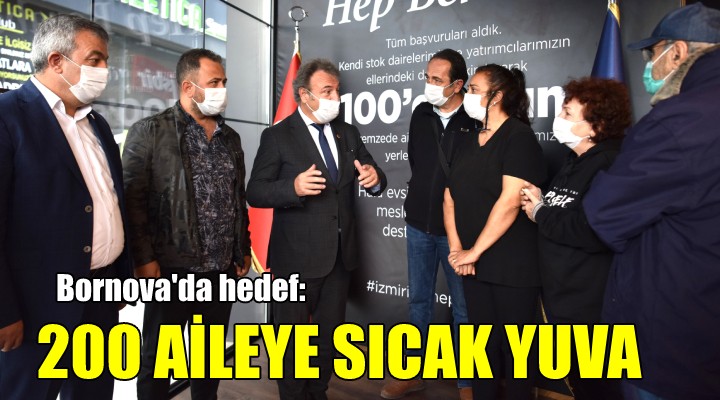 Bornova’da hedef 200 aileye sıcak yuva