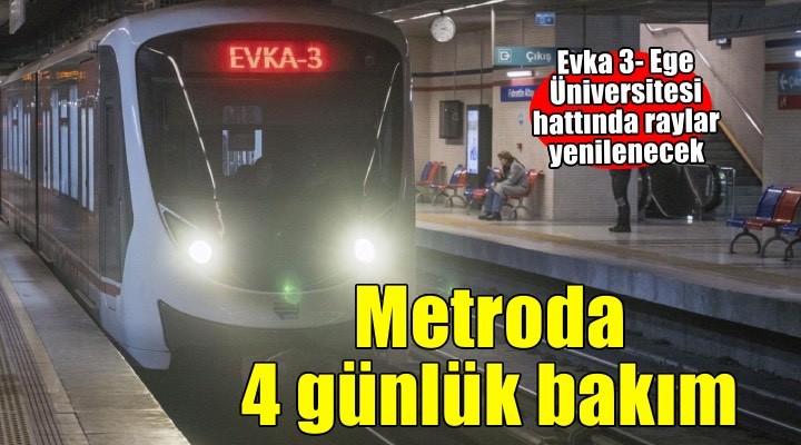 Bornova’da metro hattında raylar yenileniyor