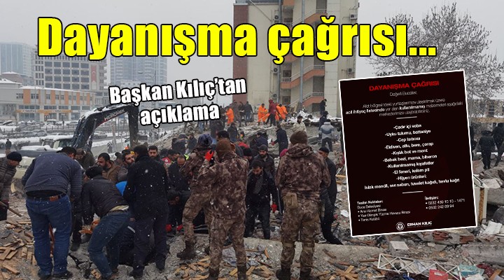 Buca Belediyesi’nden dayanışma çağrısı...