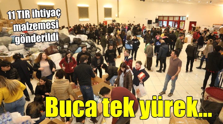 Buca afet bölgesiyle tek yürek...