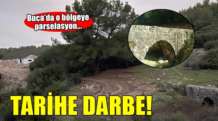 Buca da tarihi su kemerine yapılaşma darbesi!