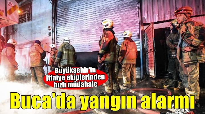 Buca’da mobilya atölyesinde yangın alarmı
