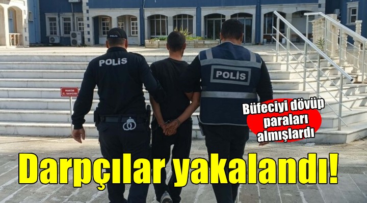 Büfeciyi darbedip paraları alan iki kişi yakalandı