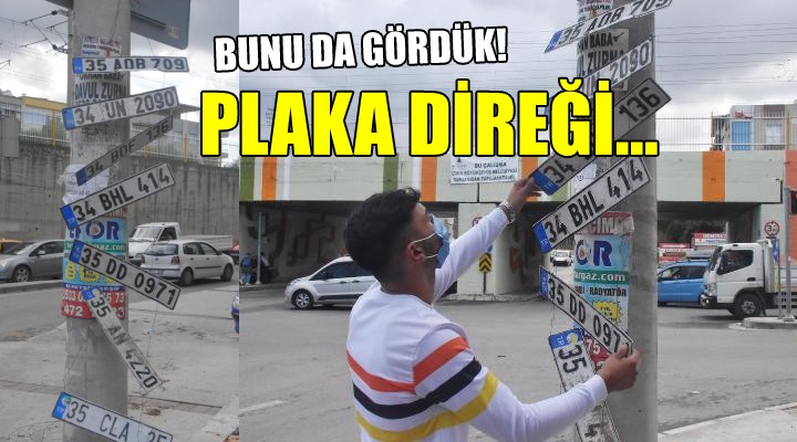 Bunu da gördük... PLAKA DİREĞİ!