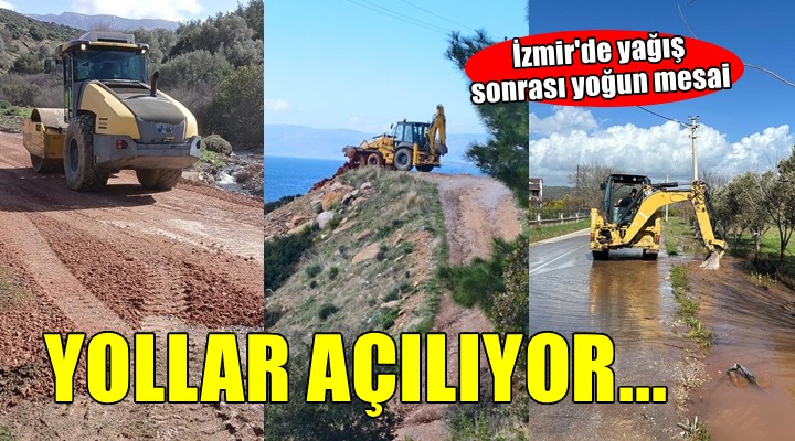 Büyükşehir, aşırı yağış sonrası kapanan yolları bir bir açıyor