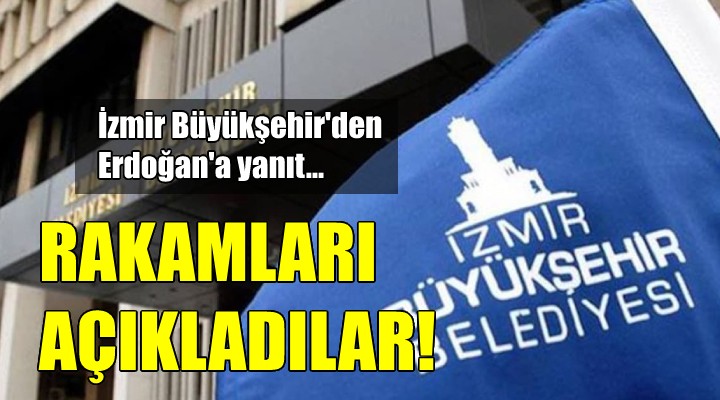 Büyükşehir den Erdoğan a yanıt!