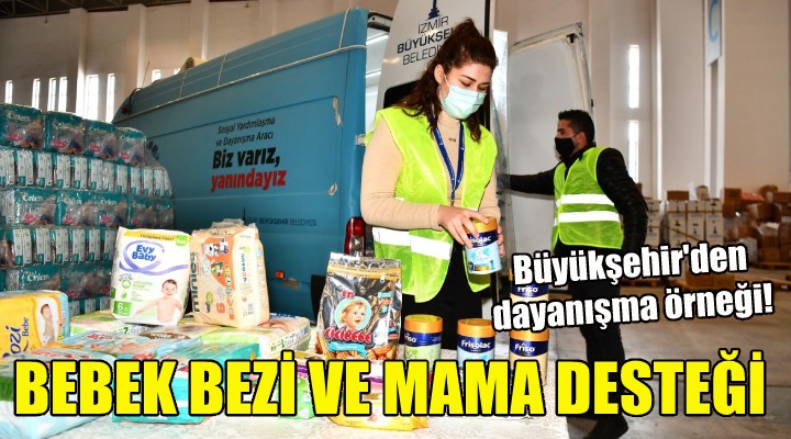 Büyükşehir den bebek bezi ve mama desteği!